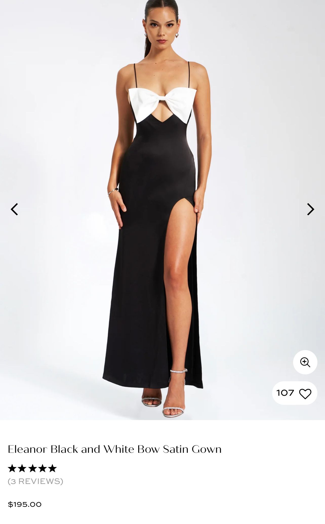 White Bow Prom Dress