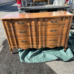  Vintage Solid Wood French Provincial Dresser