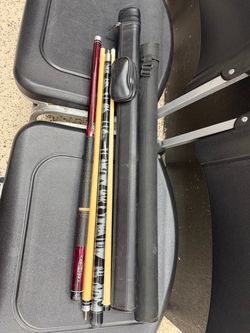 Pool Cue Sticks Set with Carrying Cases 2for $75