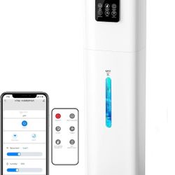 8L Smart Humidifiers for Bedroom Large Room, 2.1Gal Cool Mist Top Fill Diffuser Ambient Light, App & Remote Control, 3 Mist Modes, Quiet Humidifier fo