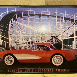 Vintage Lucinda Lewis Roadside America Metal Sign