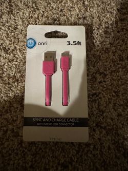 Onn Micro USB Sync and Charge Cable 3.5ft