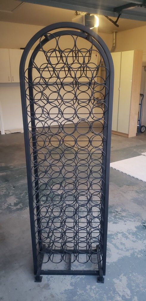 Metal 77 bottle wine bottle rack $100