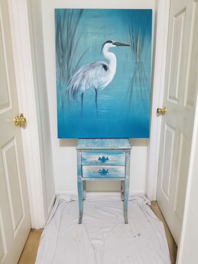 Table and matching painting