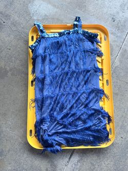 20’s costume Blue Sequin Fringe Mini Dress