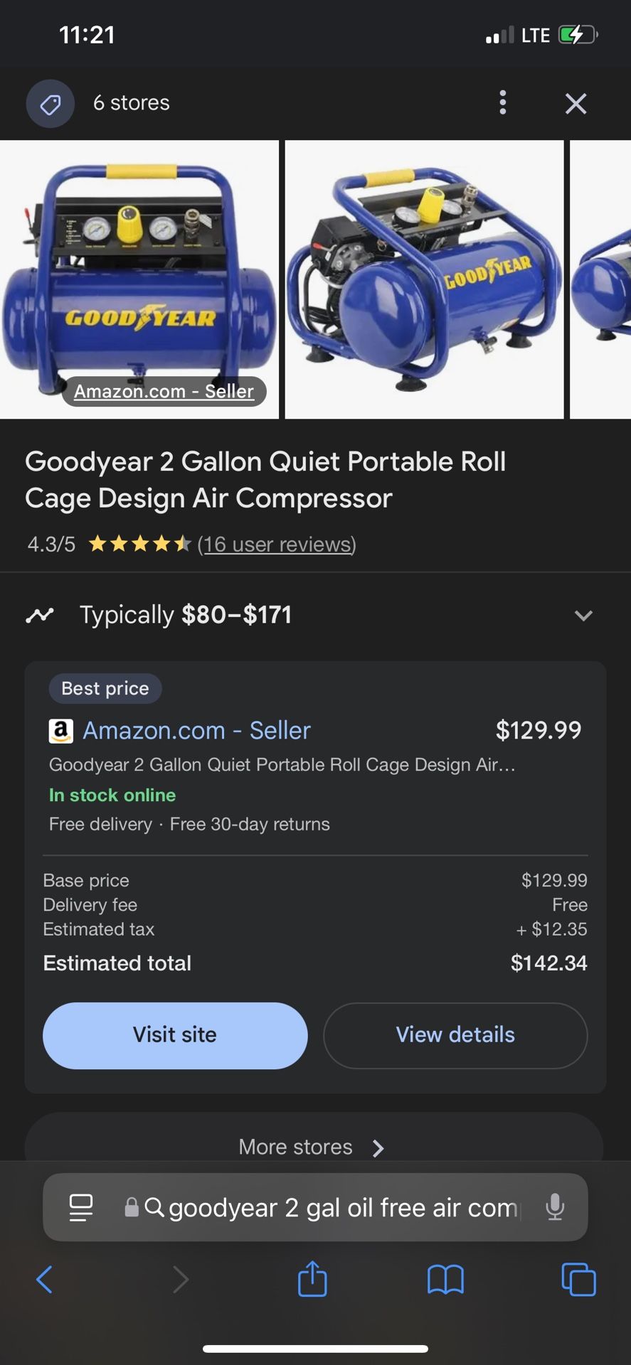Goodyear 2 Gal Air Compressor