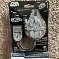 Star Wars Millennium Falcon clip Desk Light, NIB.   Good for any time.   $20 OBO.  1/26/25