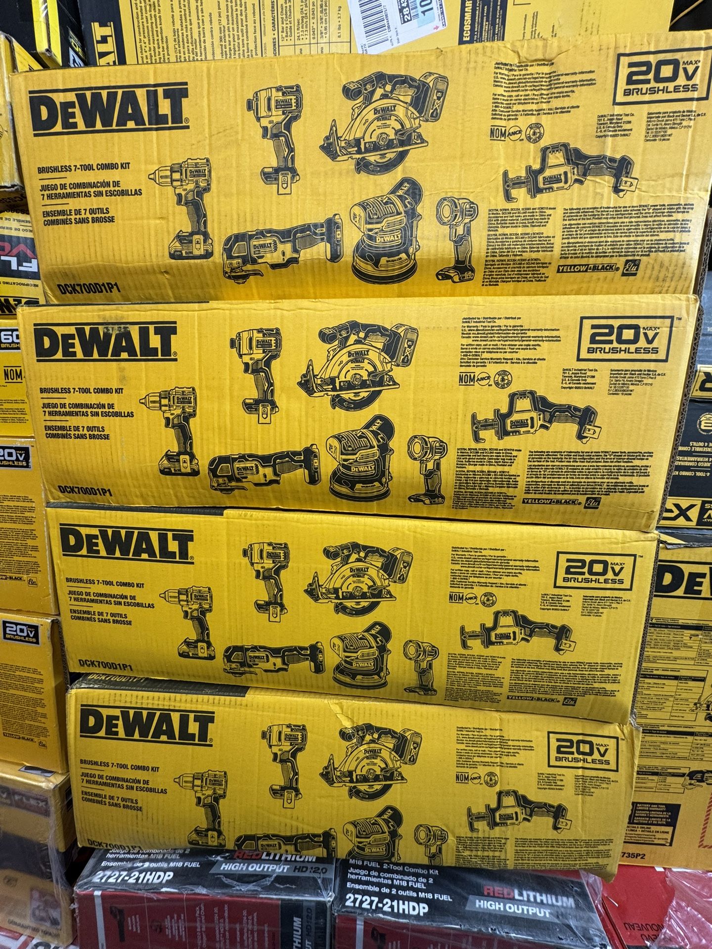 🚨🔥Brand New Dewalt 7-Tool Kit Brushless With 2 batteries, Charger And Bag