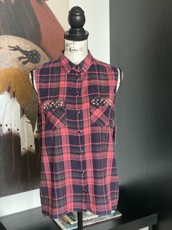 NWT TOPSHOP WESTERN STYLE PLAID SHIRT