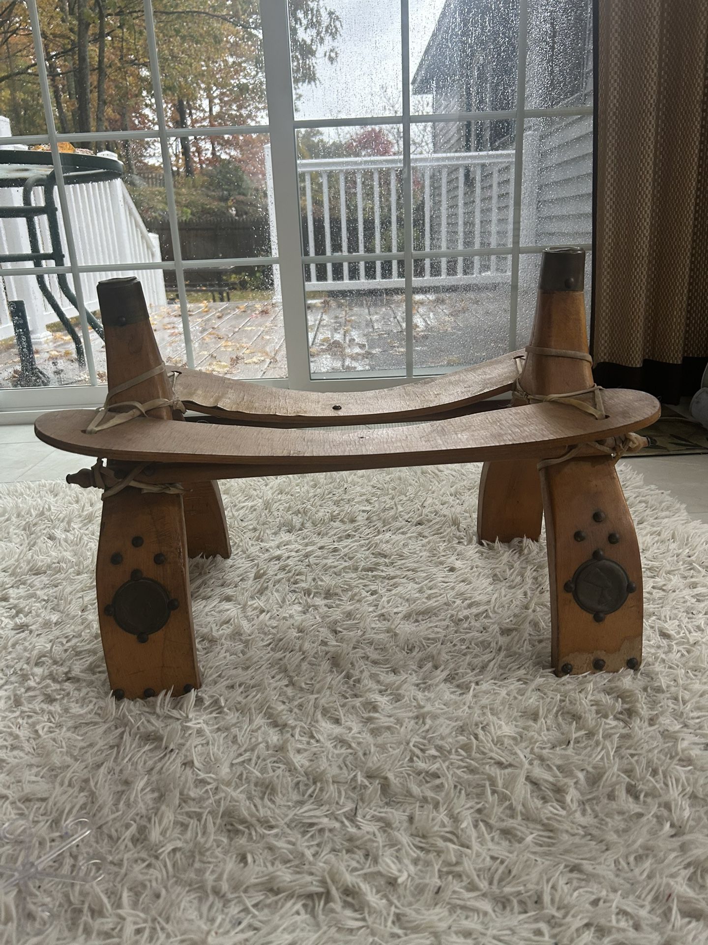 Wood Camel Saddle Stool