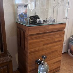 Entire Aquascaping / Fish Tank Set-up (UN Systems Tank, Lights, Filter, Rocks, Everything!)