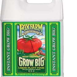 New FoxFarm Grow Big Liquid Plant Food, 1 gallon, NPK 6-4-4
