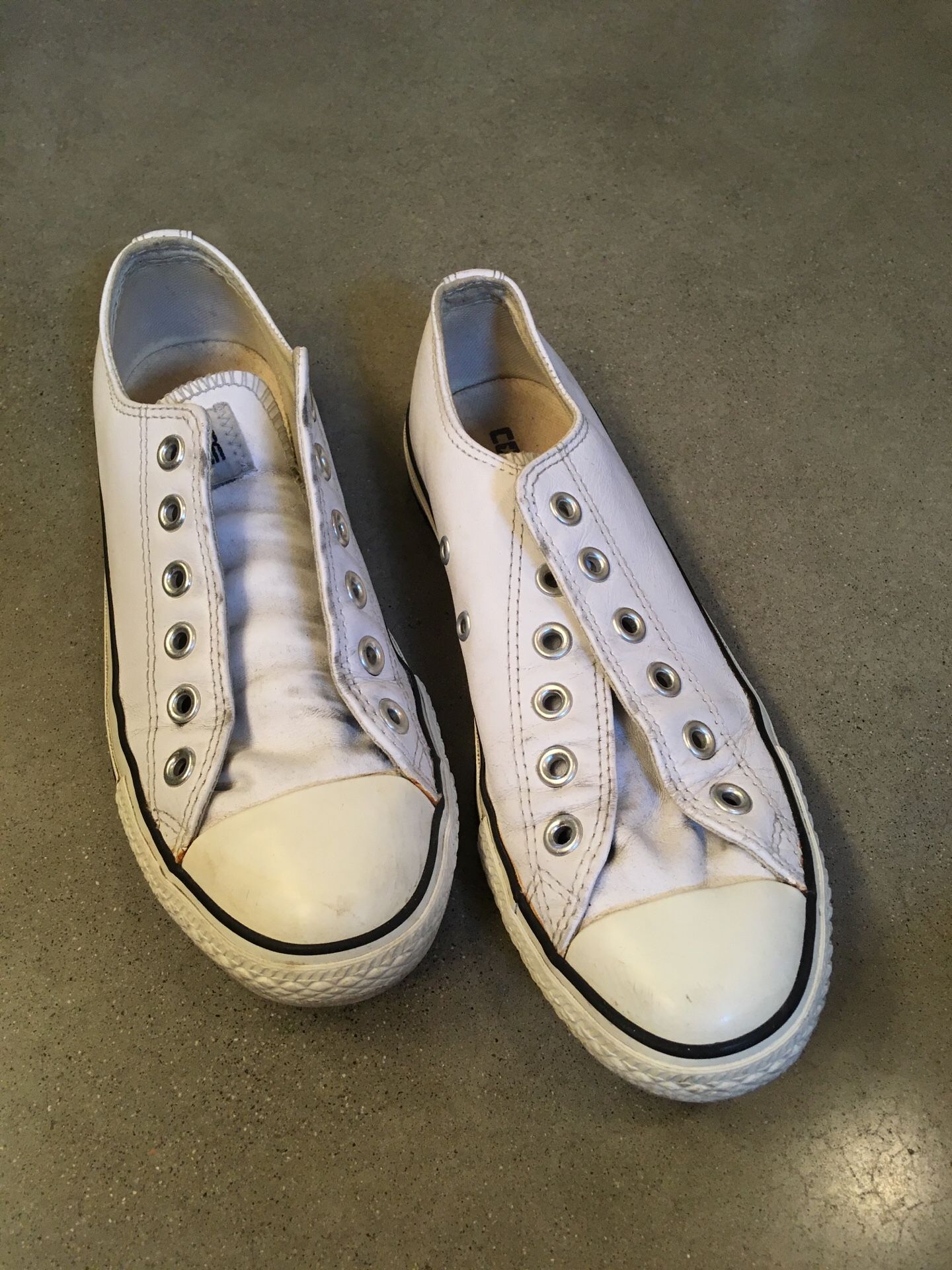 Converse white leather