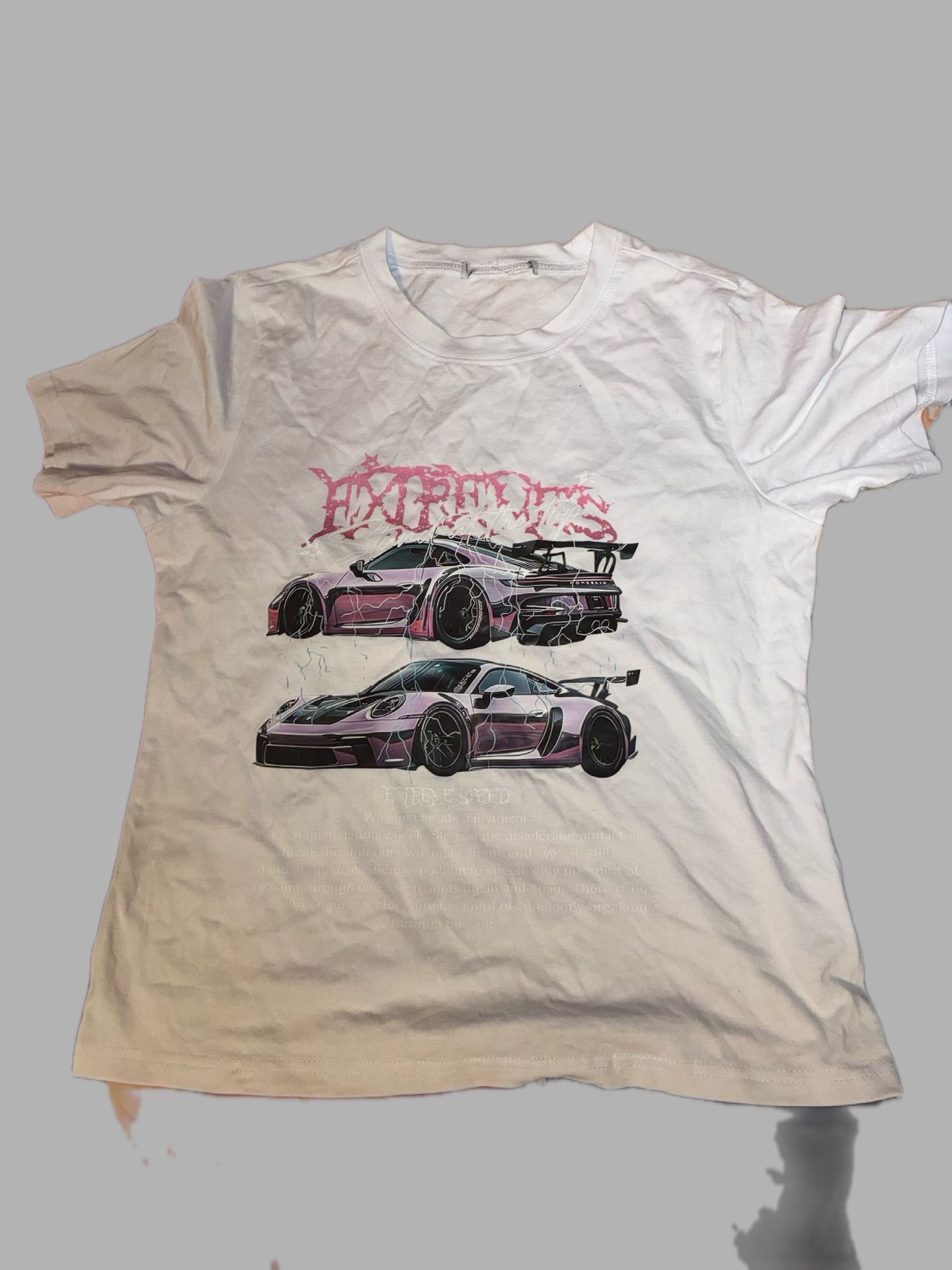 White “EXOTICS” Car Graphic T-Shirt – Street / JDM Style