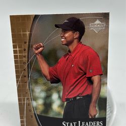 2001 Upper Deck #SL17 Tiger Woods Stat Leaders RC Rookie Card
