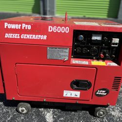 PowerPro D6000 Diesel Generator – 6000W Heavy Duty – Electric Start – $1,250 Firm – Miami