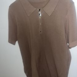 ESNTLS 100% Cotton Zipper Polo