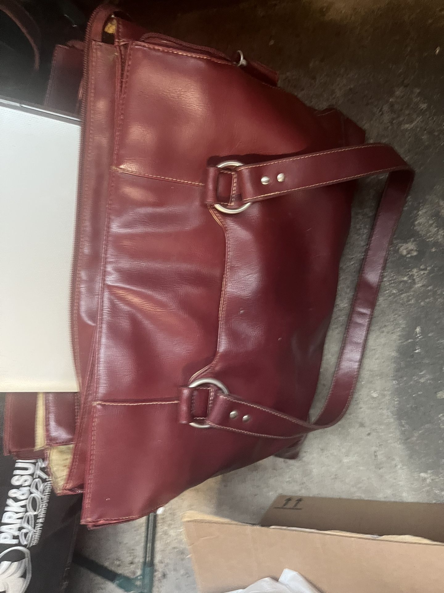 Leather Briefcase Laptop Bag