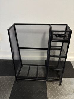 Suncast G03216D Metal Golf Equipment Organizer Storage Rack w/ 3 Shelves