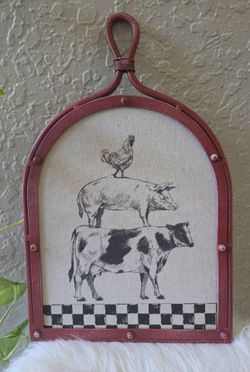 Barnyards & Backroads Rustic Farm Animal Wall Hanging