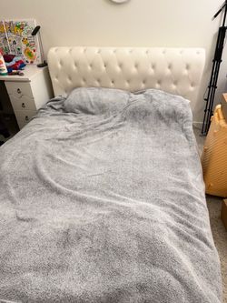 White Queen Bed and Mattress