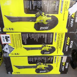 LEAF VACUUM/BLOWER RYOBI 40V 