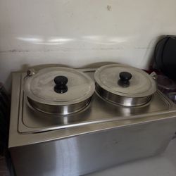 Dual Countertop Buffet Food Warmer Steam 