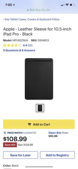 Brand New Apple IPad Pro 10.5 Leather Sleeve