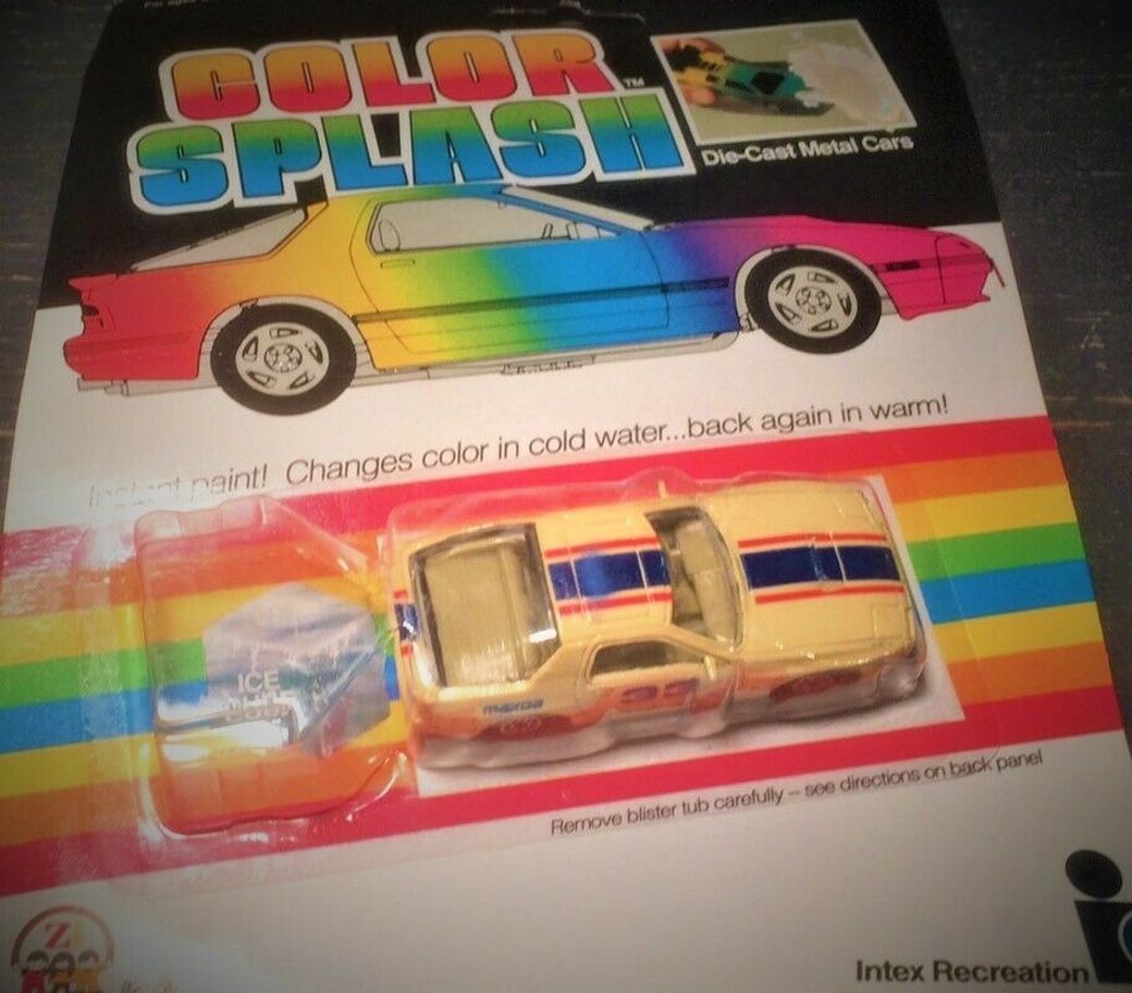 VINTAGE 1988 INTEX RECREATION COLOR SPLASH TOY DIECAST METAL CAR Unopened!