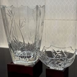 2001 Waterford Crystal Vase and Dish