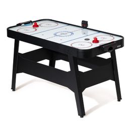 GoSports 54 Inch Air Hockey Arcade Table AC Powered for Kids & Adults - Black