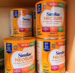 Sealed new cans of neosure similac