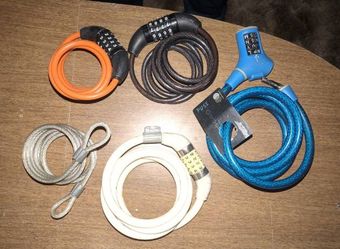 Combination Bike Cable Locks assorted 