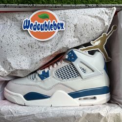 Nike Air Jordan 4 Military Blue Size 5Y GS Shoes Sneakers Gradeschool Jumpman 23 New DS