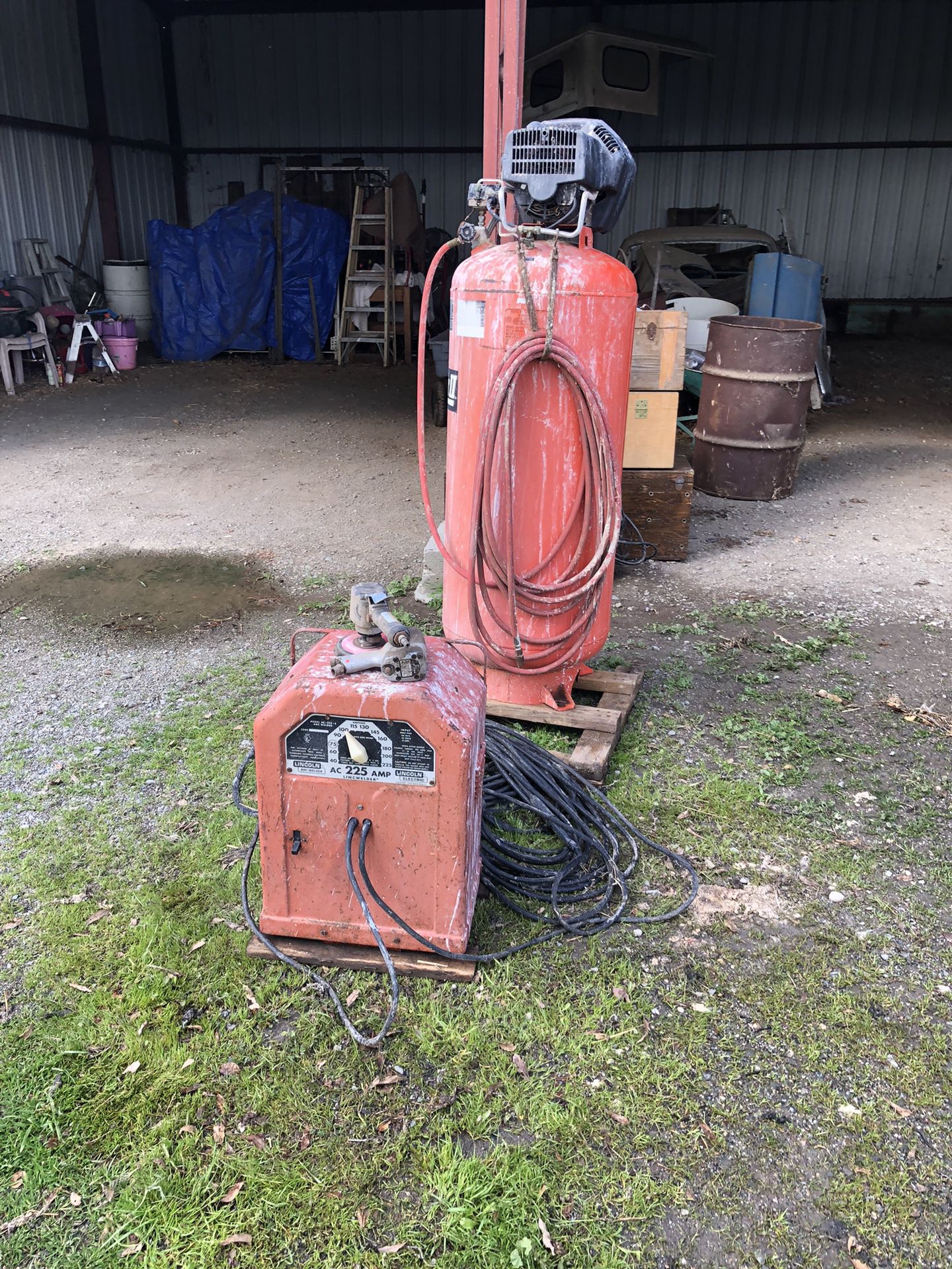 Lincoln Welder And Air Compressor 