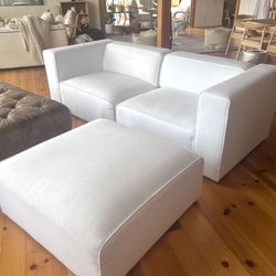 White Sofa/Couch Modern Modular Clean! 