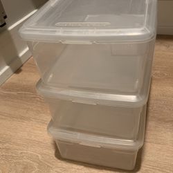 3 Container Store Brand Small Storage Boxes
