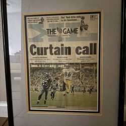 Detroit Free Press Sports Section Super Bowl XL - Steelers (Framed)