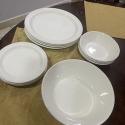 England Porcelain 21 Pieces Oven To Table Dinnerware Set Service For 4 
