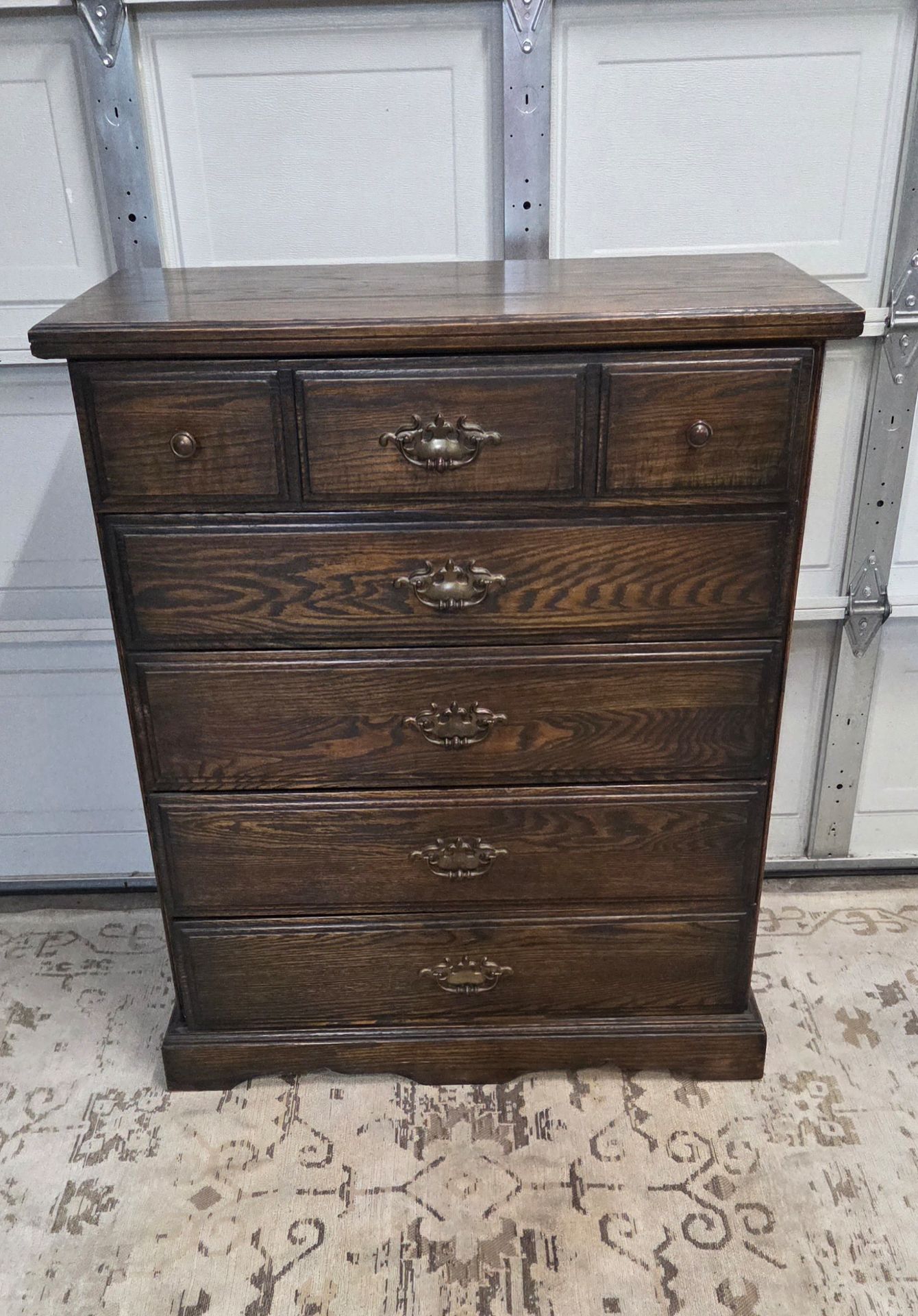 Walnut 5 drawer dresser