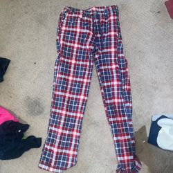red grey plaid pants