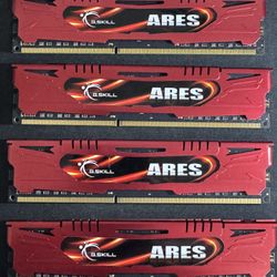 G.SKILL Ares 32GB (4x8GB) DDR3-1600MHz CL9 1.5V Desktop RAM F3-1600C9D-16GAR