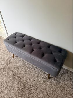 velvet storage bench