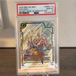Dragon Ball Fusion World Son Goku SB01 Alternate Art #FB05-119 SCR PSA 10