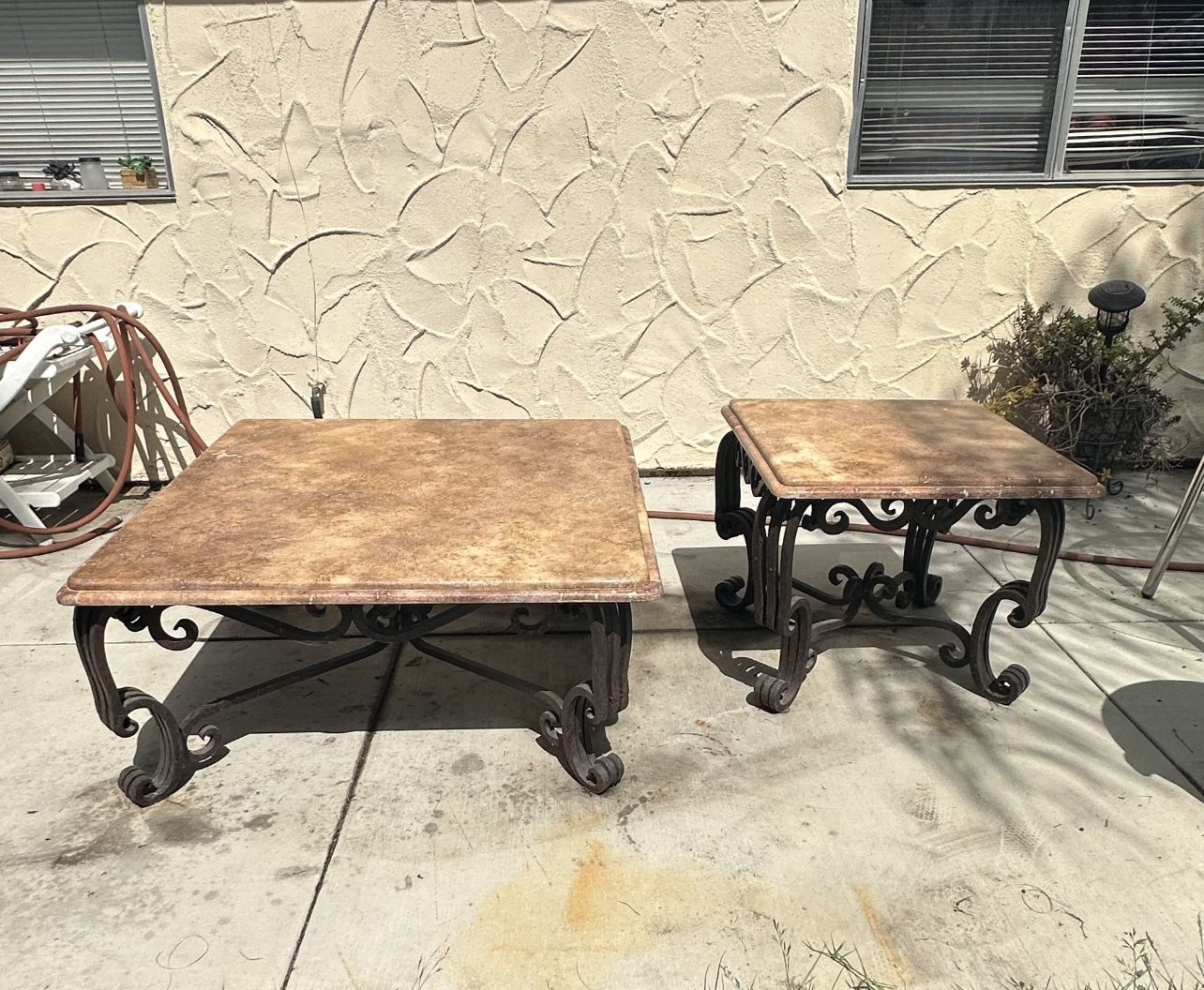 Marble And Metal Tables