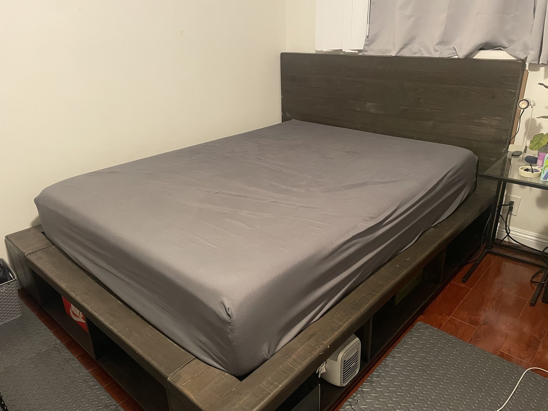 Queen Size Bed Frame and Mattress
