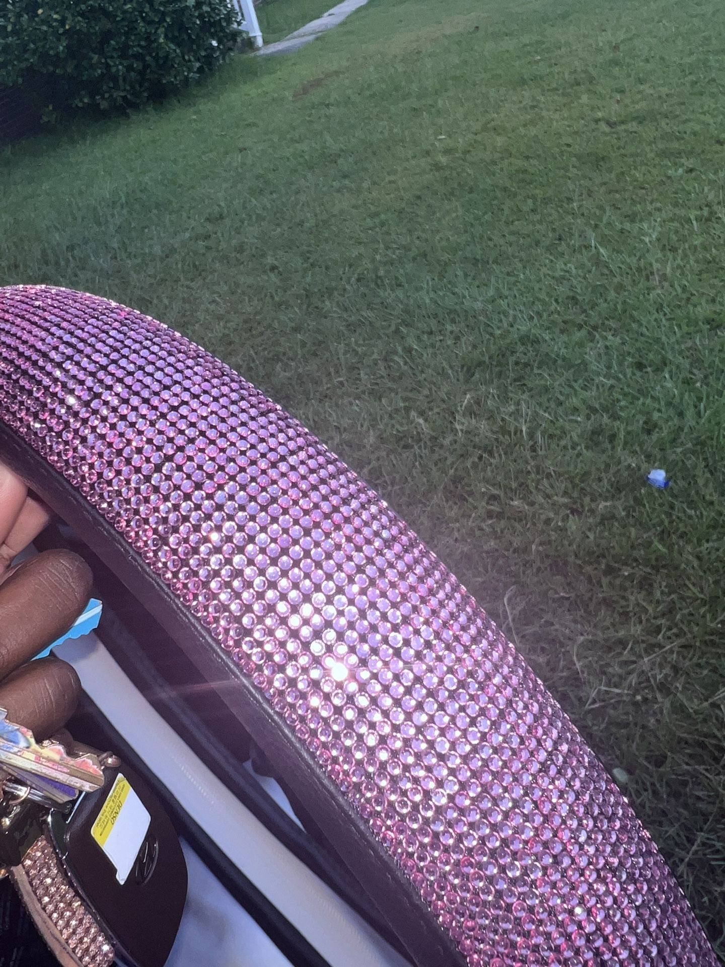 HOT PINK STEERING WHEEL COVER