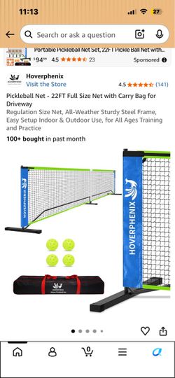 Hoverphenix portable pickleball net