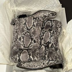 Snake Print Boots 