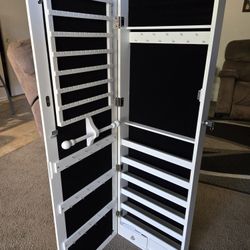 Mirrored Jewelry Wall Cabinet 